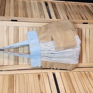 Handmade Boho shoulder tote bag patchwork denim jean bag blue eco